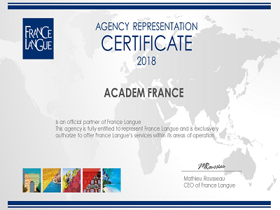 сертификат французской школы Франс Ланг